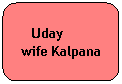 Rounded Rectangle: Uday        wife Kalpana
