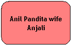 Rounded Rectangle: Anil Pandita wife Anjali
