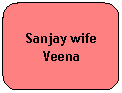 Rounded Rectangle: Sanjay wife Veena
