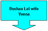 Down Arrow Callout: Bushan Lal wife Veena
