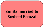 Rounded Rectangle: Sunita married to Susheel Bamzai
