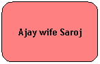 Rounded Rectangle: Ajay wife Saroj
