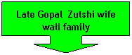 Down Arrow Callout: Late Gopal  Zutshi wife wali family
