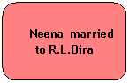 Rounded Rectangle:     Neena  married to R.L.Bira
