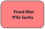Rounded Rectangle:    Vinod Bhat  Wife Savita

