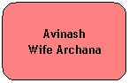 Rounded Rectangle:     Avinash     Wife Archana
